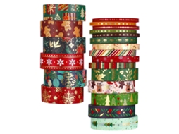 Fita Adesiva, 21 Rolos, De Fita Adesiva Natalina, De Inverno, Artesanato, Scrapbooking, Embrulho De Presentes E Festas