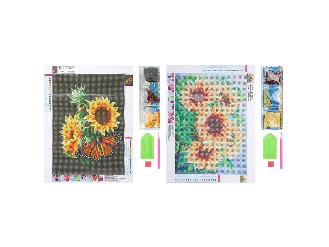 2 Piezas Kit De Pintura Con Diamantes Diy Patrón Paisajístico Manual Para Decoración De Hogar Dormitorio Oficina