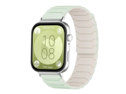 Bracelete para Huawei Watch Fit 4 / Fit 4 Pro / Fit 3 Silicone Magnético Verde Menta Starlight XIAOMOYU