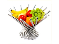Tigela Nova Line de Frutas, Aço Inoxidável, Plegável, Decorativa