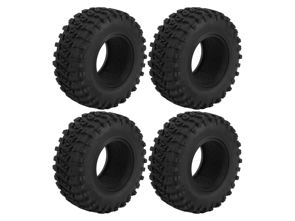 Yui 4 Pneus de Carro Rc 2.2 Polegadas 115mm Diâmetro Borracha Resistente Claw Mud Terrain Roda