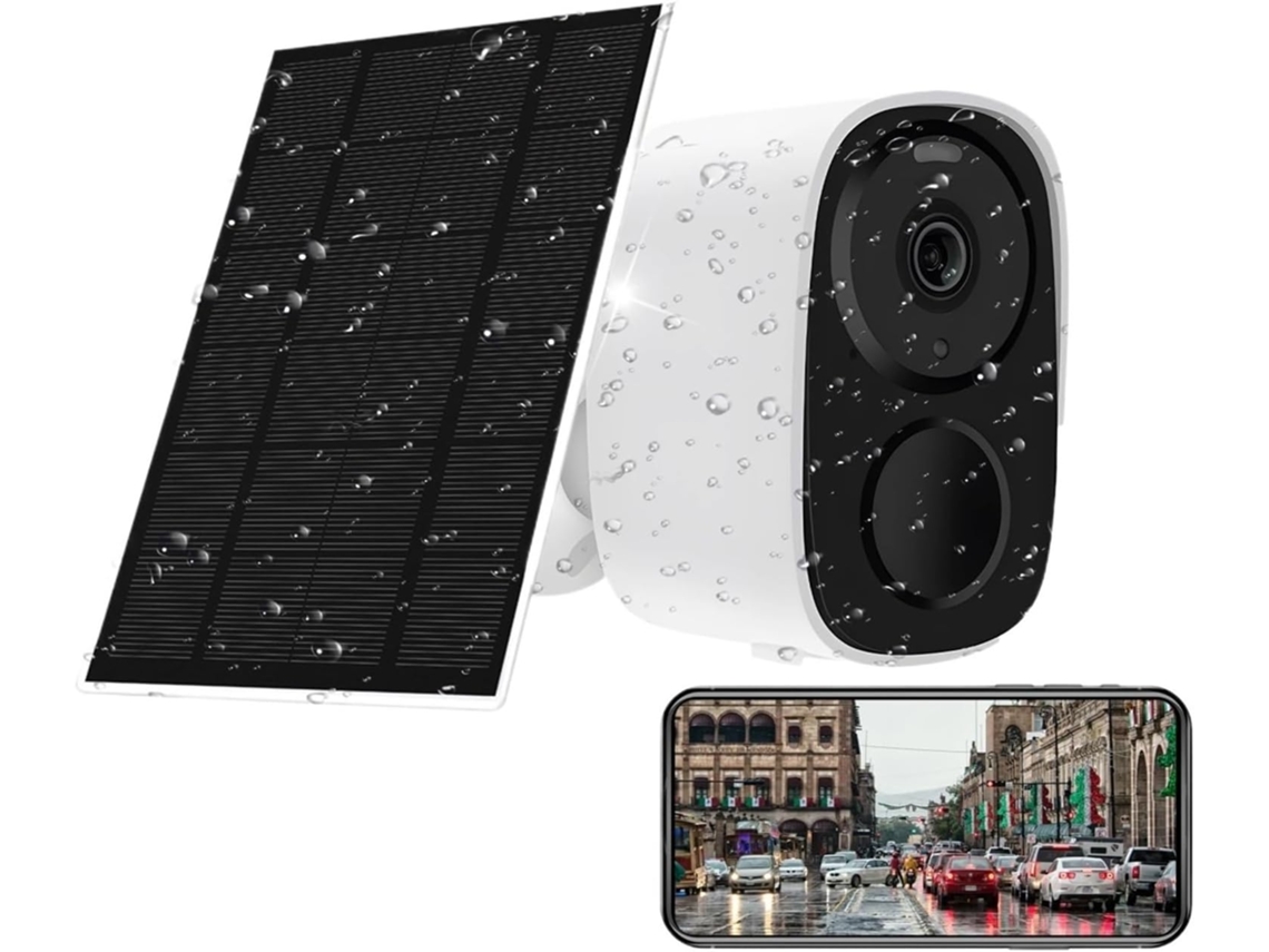 Câmera Externa Sem Fio de 4mp com Wi fi, Bateria Solar e Baixo Consumo de Energia, com Detecção Humana por Sensor Pir. SFUSHOS