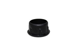 Topo Redondo Interior Liso Plástico Preto Ø16mm