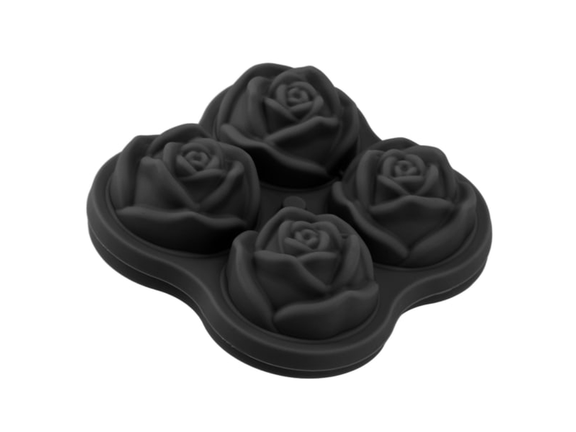 Forma De Gelo Rose, Nova, Em Silicone, Com 4 Compartimentos E Furos, Ideal Para Coquetéis