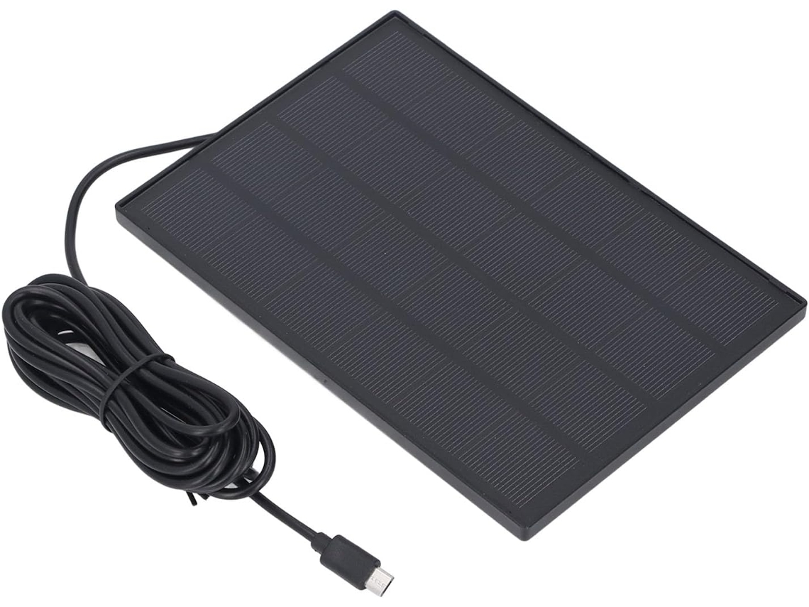 Carregador De Painel Solar De 5 W 5 V Ip66 Para Câmera De Segurança, Com Suporte.