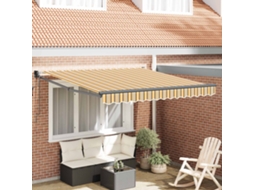 Vidaxl Toldo Retrátil Multicolor 350 X 250 Cm Poliéster E Metal