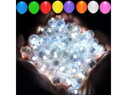 50 Luzes de Balão Brancas, mini luz de bateria para festas e Natal | S/MARCA