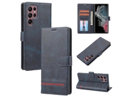 Capa De Couro Estilo Carteira Clássica Para Samsung Galaxy S23 Ultra 5g