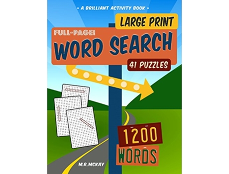 Livro Large Print Word Search Puzzles de M R McKay (Inglês)