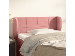 Vidaxl Cabeceira De Cama C/ Abas Veludo 103x23x78/88 Cm Rosa