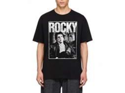 Rockinstone Rocky Movie Sitting Black Adult T-shirt Size:xxl
