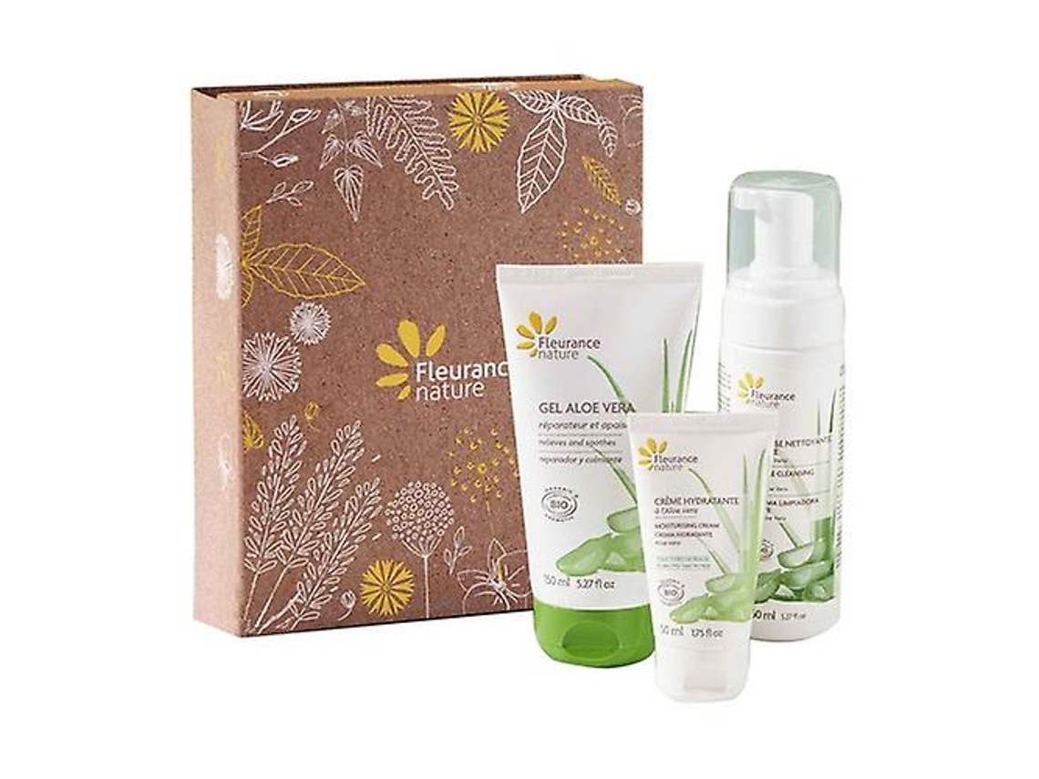 Kit De Aloe Vera: Espuma De Limpeza Suave 150ml + Gel 150ml + Creme Hidratante 50ml (1 Unidade)