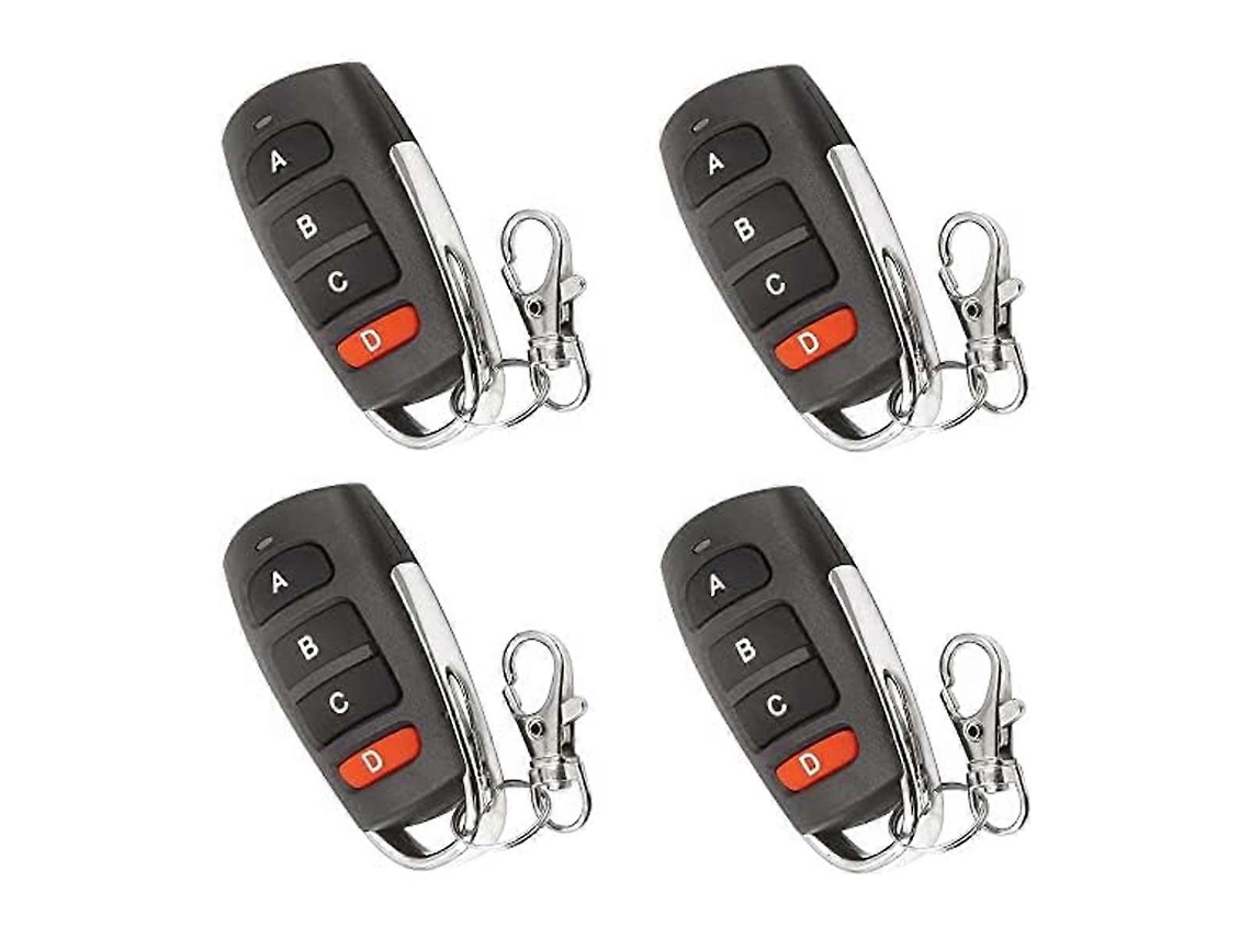 4 Unidades Controle Remoto Substituto Compatível Com Universais Duplicadores Portas Garagem Portões Chaveiros