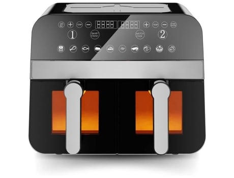 Friteuse A Ar Comfy Nest Cnafd45wb 2400w Com Cesta Dupla E Janela Cinza E Preto Generic