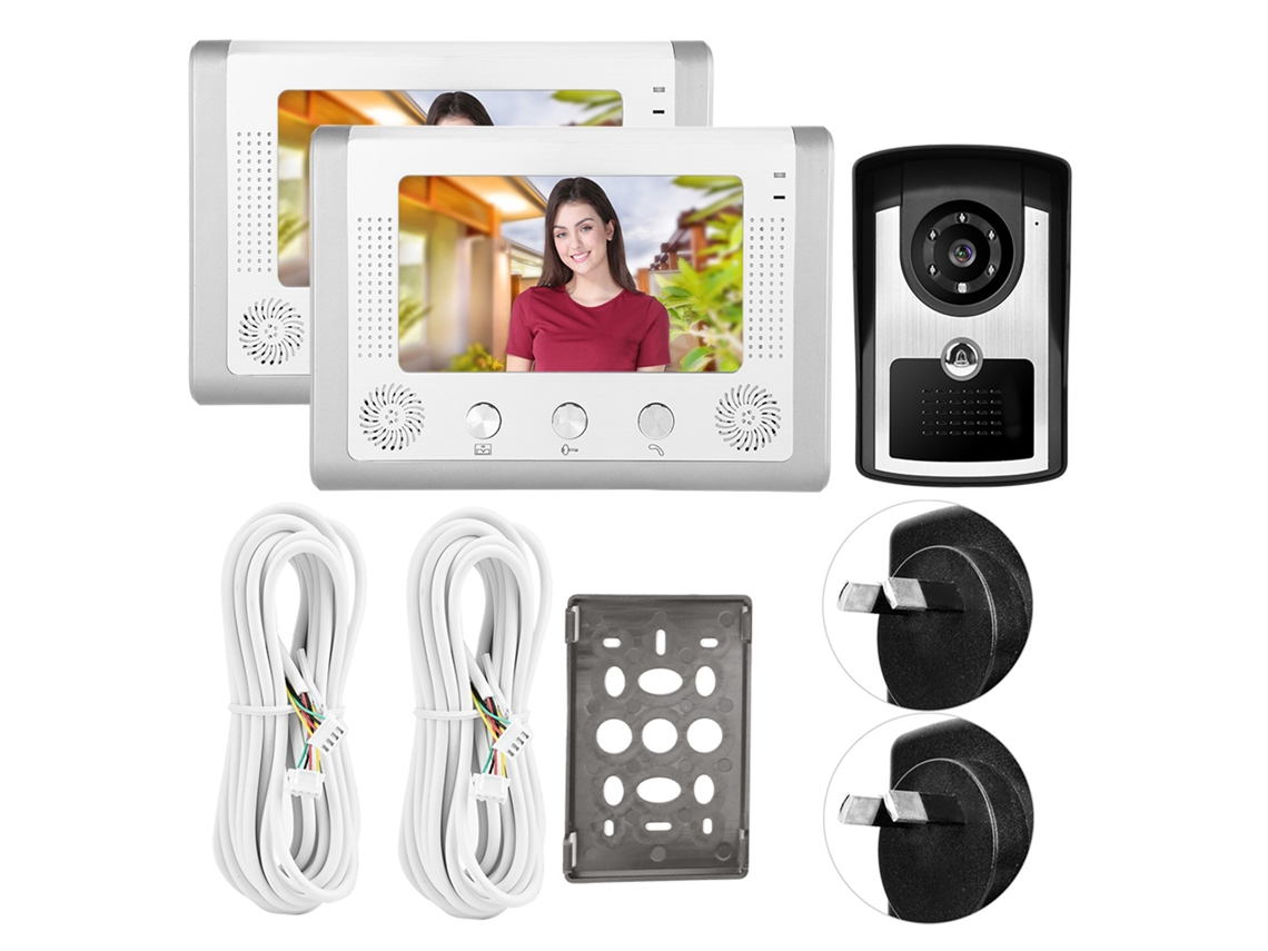 Interfone De Vídeo Com Fio De 7 Polegadas (vídeo Em Alta Definição Hd, Configuração 1 Para 2)