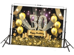 Painel de Fundo com Balões Estampados em Formato de Diamante para Fotos de Aniversário. SFUSHOS