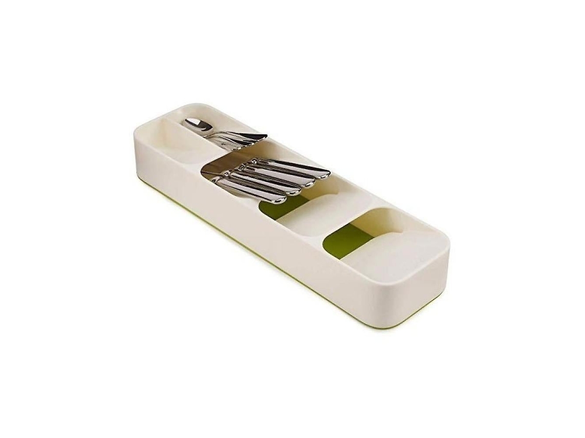 Lurelia Caixa Para Talheres, 24 Peças, 5 Compartimentos, Para Gaveta De Cozinha, 39,6 X 118 X 5,5 Cm, Branco