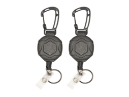 Suporte para Crachá com Cabo de Aço Retrátil 2 Unidades