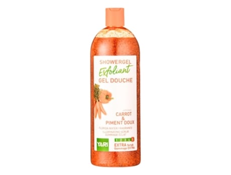 Gel de banho esfoliante cenoura e pimentão Doux 1000ml Yari