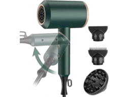 Secador De Cabelo Dobrável Menor 2000 W, Secador De Cabelo Ion Claro Com 2 Bicos De Estilo E 1 Difusor