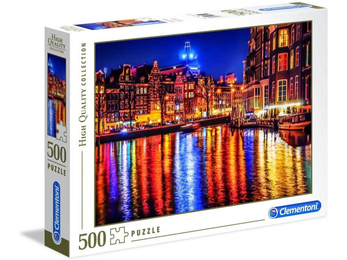 Puzzle CLEMENTONI Amsterdan (Outlet Caixa Aberta - Idade Mínima Recomendada: 14 Anos - 500 Peças)
