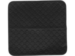 Almofada De Assento Em Poliéster Preto Lavável, Absorvente E Reutilizável.