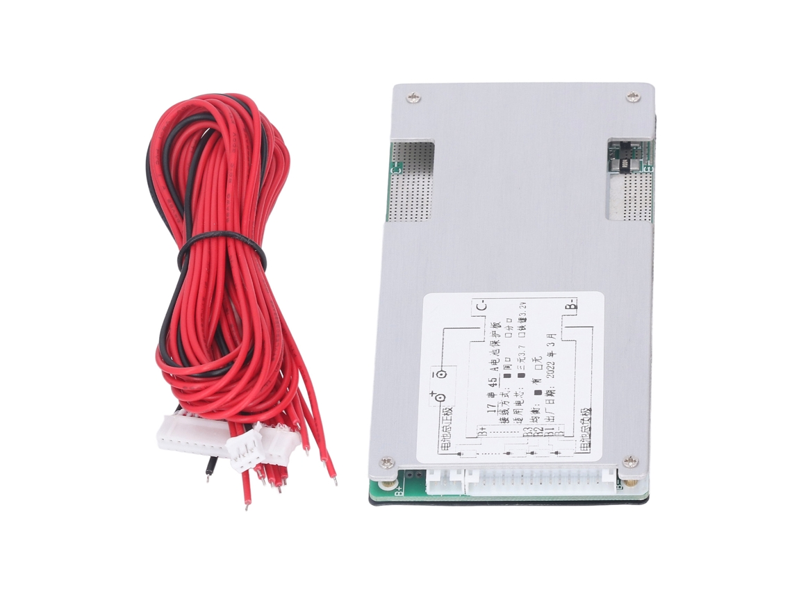 Laxiscreed Módulo De Proteção Para Bateria De Lítio Ternária 17s 60v 45a, Carga E Descarga