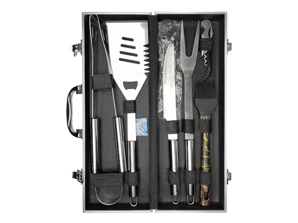 Conjunto para Churrasco em Aço Inoxidável com Queimador MDUG