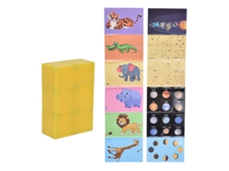 Ats bloques de Quebra cabeça Magnéticos para Crianças Brinquedo de Construção Empilhável Educativo Animal Planet