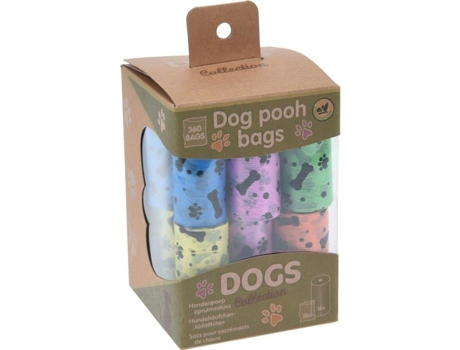 Kits Coletor De Fezes Coleção De Cães Lote De 360 Sacos Multicolorido Resistente À Prova Dágua Dogs Collection