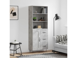 Armario alto 69,5x34x180 cm Derivados de madera Gris Cemento