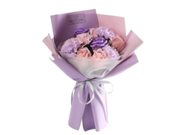 2026 regalo de Dia Das Mães: Buquê de Sabão com Rosas Vermelhas e Flores Decorativas Preservadas