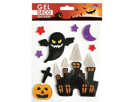 Adesivos de Halloween em gel - Castelo Assombrado Global Gift