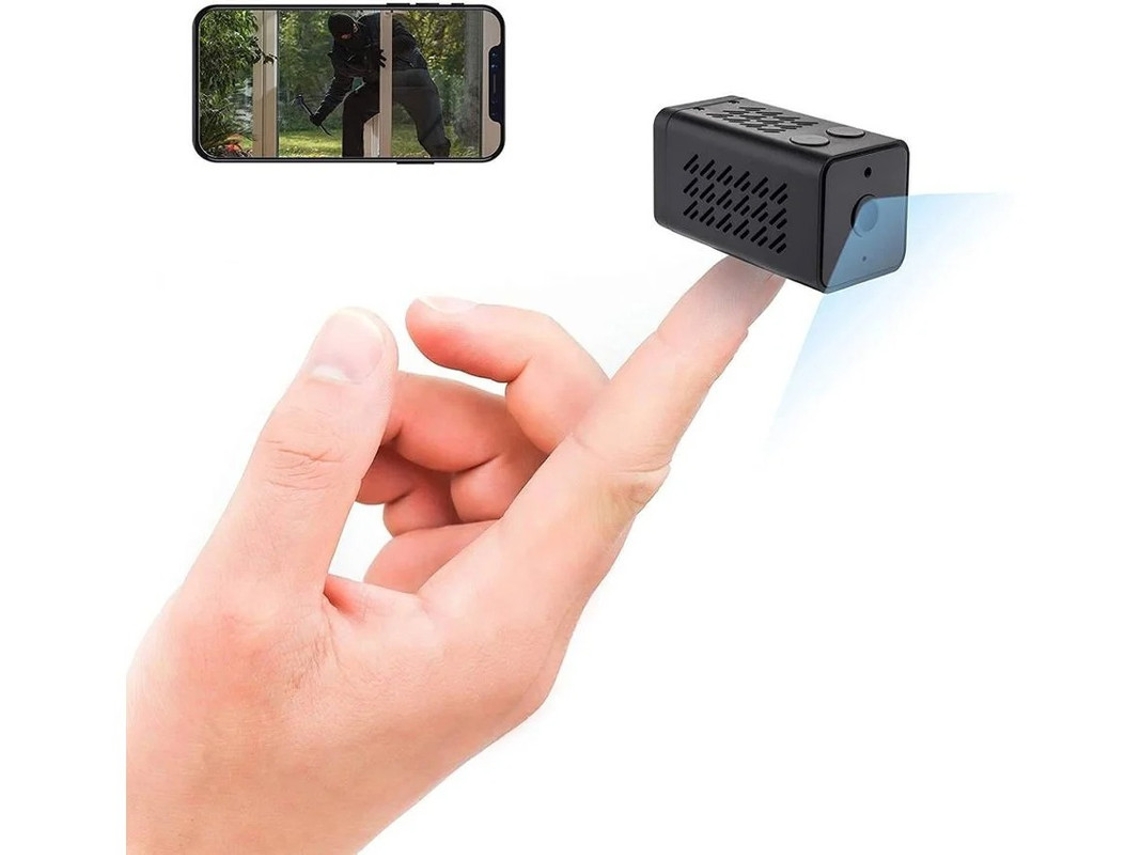 Mini Spy Camera 1080p Hd Wifi Visão Noturna Detecção Movimento Android/ios Interior/exterior Preto Yizhood