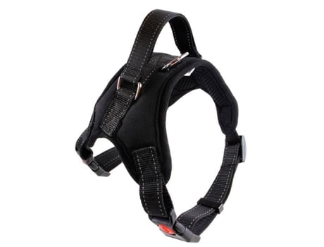 Arnês de Segurança Anti-Tração para Cães Grandes Husky Schnauzer Preto L ALLTHEMEN