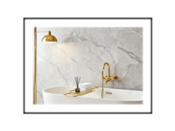 Espelho de Banheiro com Luz Led 80x60 Cm com 3 Cores de Luz Função Antiembaça Função de Memória Ip44 Horizontal/vertical Ge