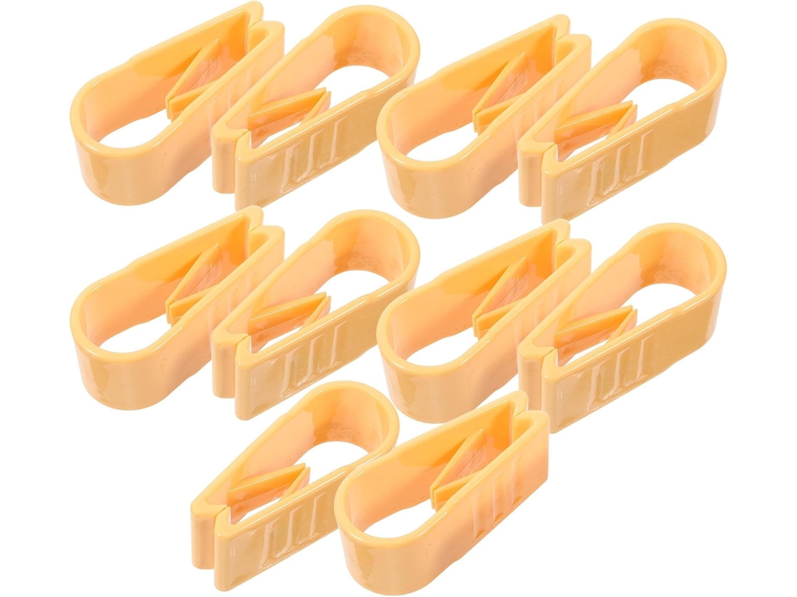 Packove Conjunto De 10-prendedores Lençol Plástico Amarelos, Fivela Resistente, Marcadores Antiderrapantes Para Manter A