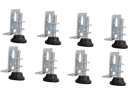 Shineofi Conjunto De 8-parafusos Niveladores Ajustáveis Para Pés Móveis, Suporte De Canto Para Armário Em Aço Carbono E