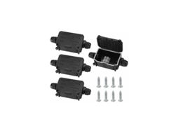 Conjunto De 4 Caixas Junção À Prova D'água Ip66, Para Uso Externo, Com Conector De Cabo 2 Vias E Conexões Pg9 Para Cabos Ø3, 8mm E Ø6mm, 10mm