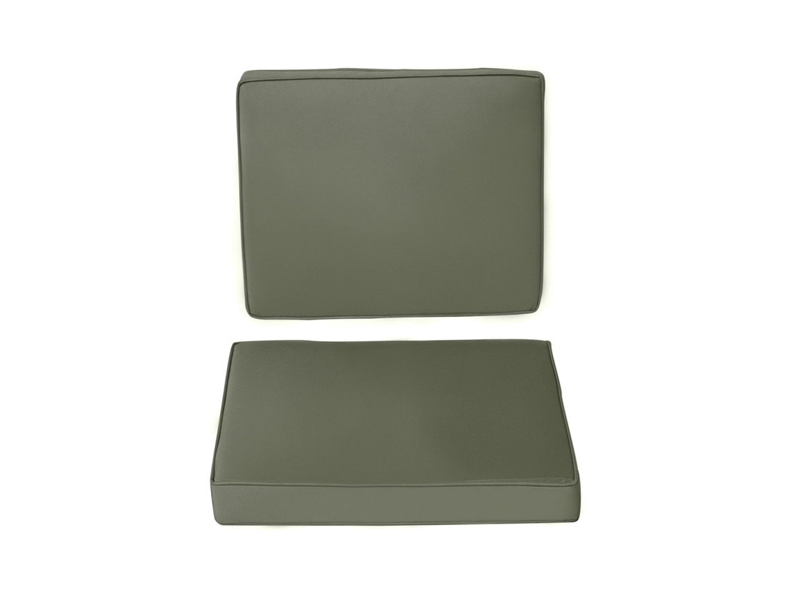 Conjunto 2 Almofadas para Cadeiras Capas Removíveis, Espuma Estofada, Acolchoadas, Máximo Conforto Tecido Poliéster, Escuro Cinza