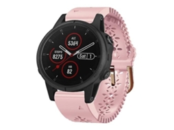 Lurelia Pulseira Garmin Fenix 5s Plus 20mm, De Silicone, Compatível Com Relógio Feminino Cadarço, Rosa, Acabamento Moderno
