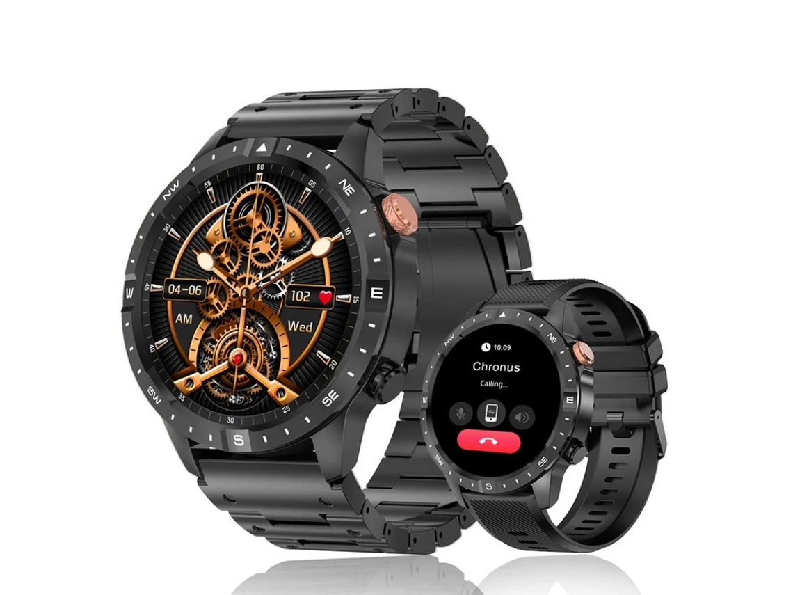 Smartwatch Ak57 Grande Amoled Alta Definição Tela 1,43 Polegadas Suporta Chamadas Bluetooth Preto Yizhood
