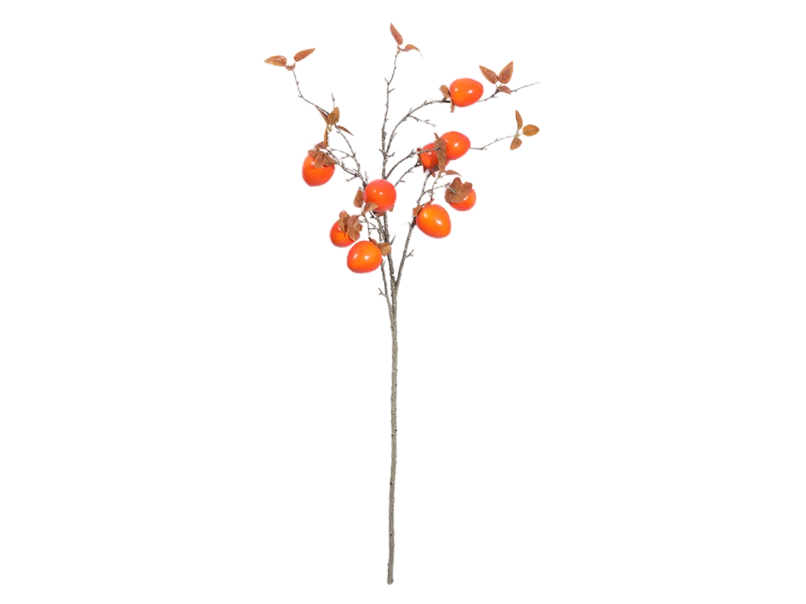 Buquê De Caqui Com 9 Frutas Decorativo Fácil De Transportar