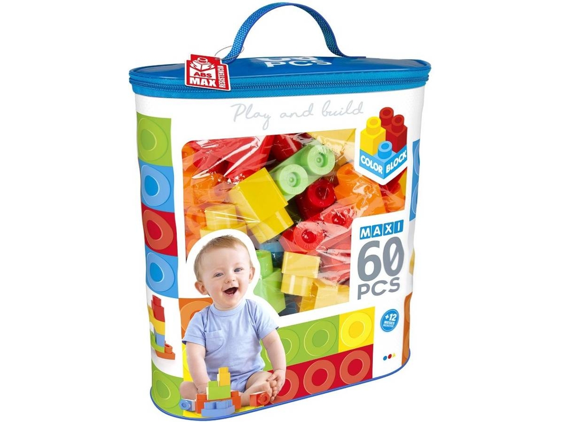 Jogos de Construções COLOR BLOCK (Idade Mínima: 12 Meses - 60 Peças)