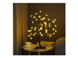 Lâmpada Led Usb Mesa Bonsai Sakura 48 Luzes Preta