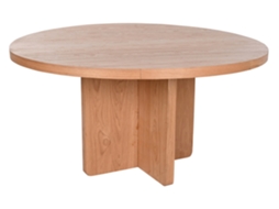 Mesa de Jantar Redonda MDF Carvalho 152x152x76cm ALEXANDRA HOUSE LIVING