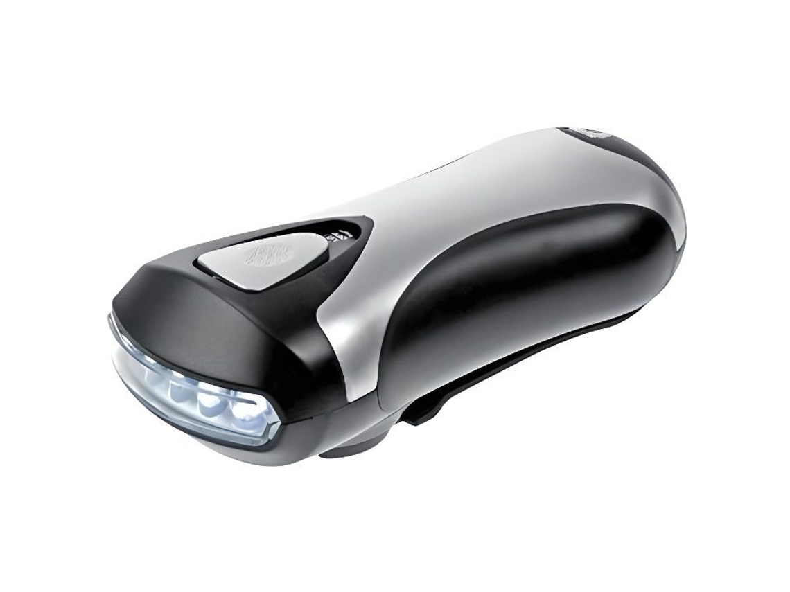 Lanterna Zl388/3 5 Led Dínamo Recarregável Preta Aquaforge