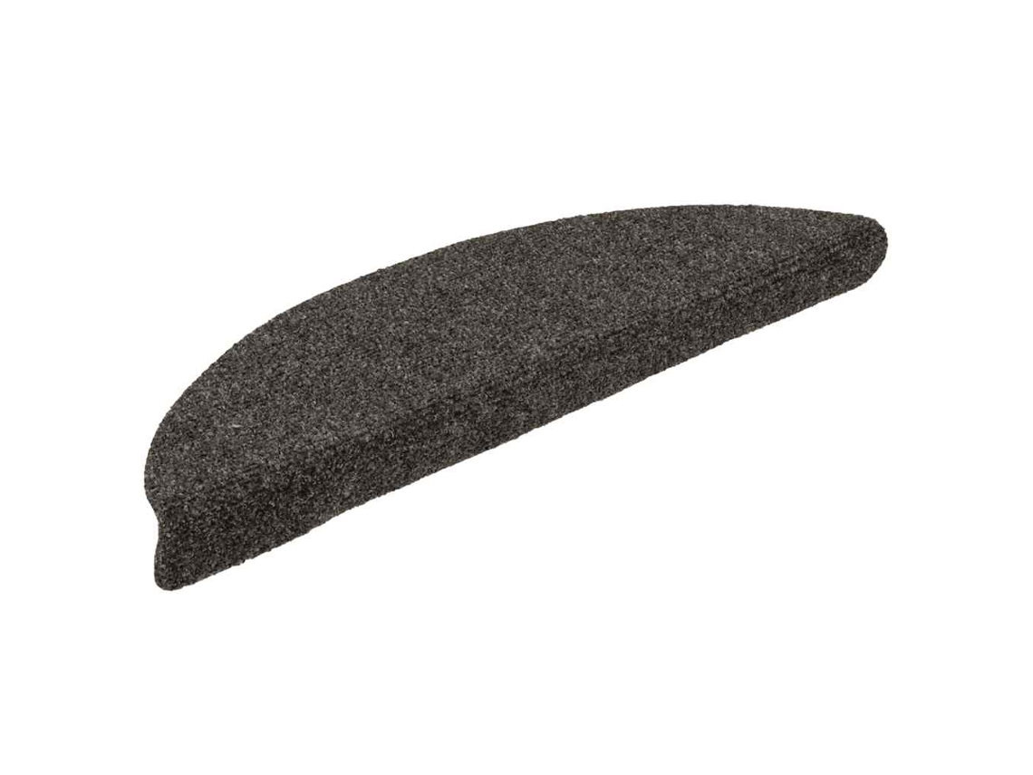 Tapetes De Escada Autoadesivos 20 Peças 56x17x3 Cm Antracite Meia-lua