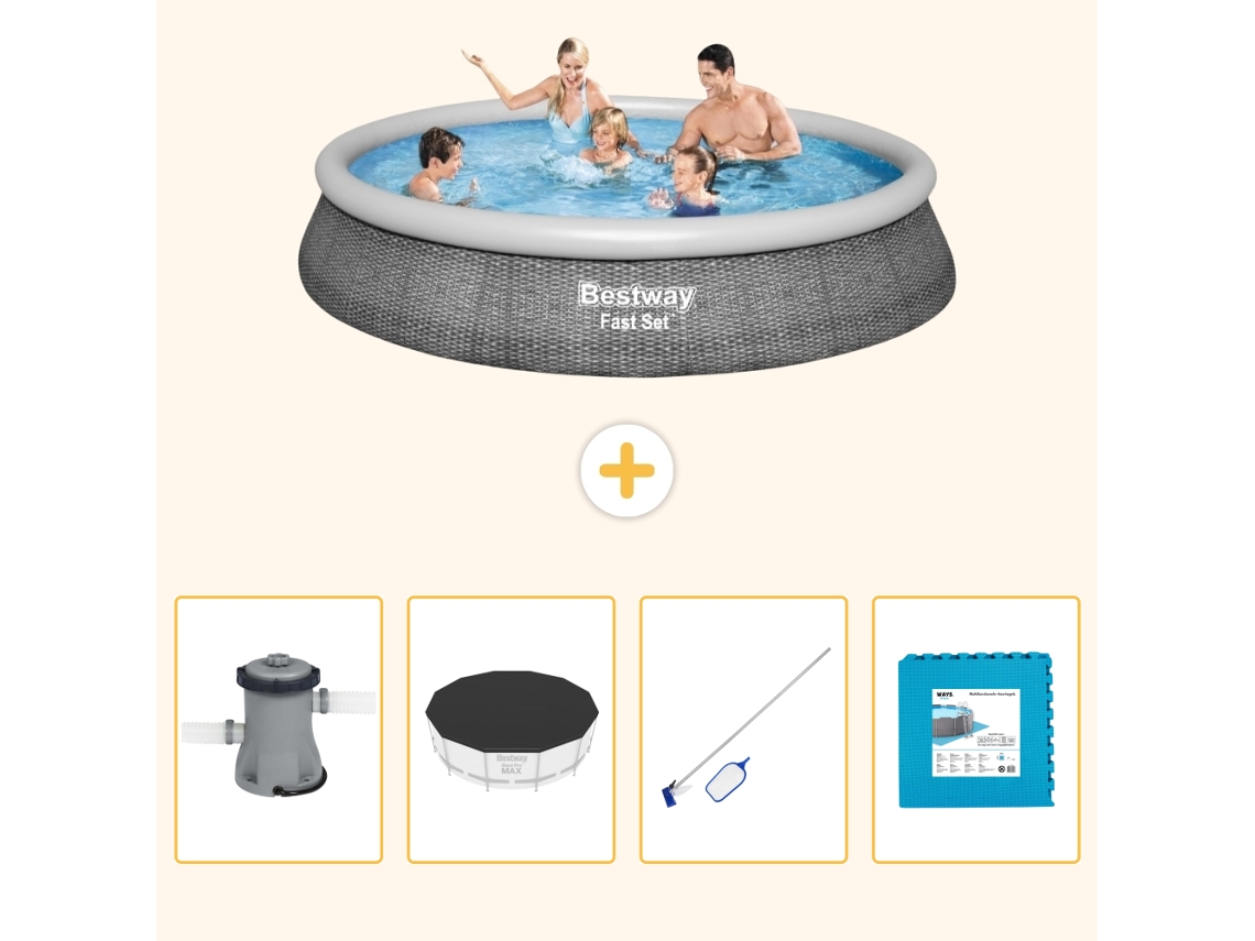 Bestway Piscina Bestway Fast Set Redonda - 396x84 Cm - 5-peças S191