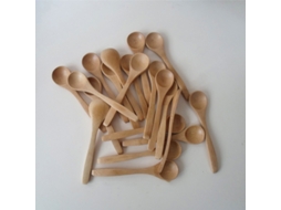 10 Mini Colheres De Madeira, Antiderrapantes E Fáceis De Limpar, Colheres Pequenas De Bambu Natural.